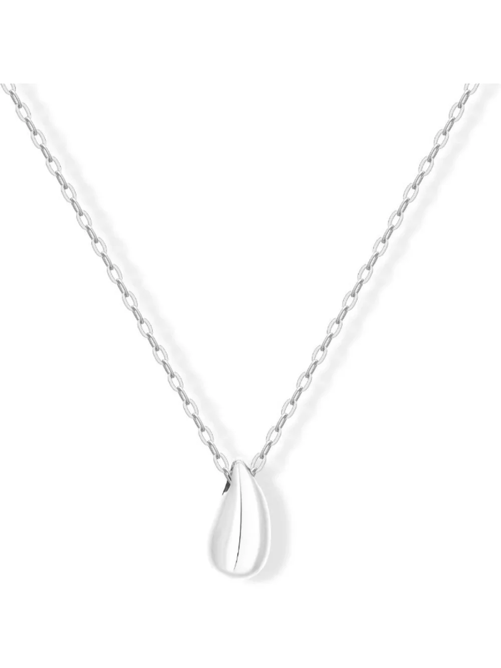 Minimalist Teardrop Pendant Necklace, S925 Sterling Silver Jewelry Gift for Her